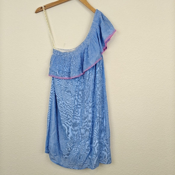 Lilly Pulitzer Emmeline One Shoulder Shift Dress in Blue Size XS - Picture 4 of 13